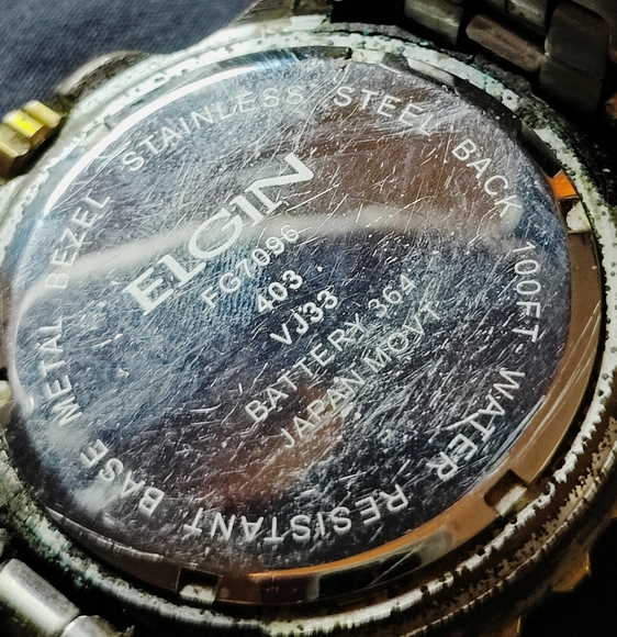 Men's ELGIN Classic Two-Tone Dress Casual Steel Band Watch - Picture 2 of 7